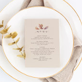 Herbstlaube Herbstaufenthaltsmenü Menükarte