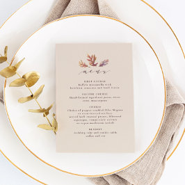 Herbstlaube Herbstaufenthaltsmenü Menükarte