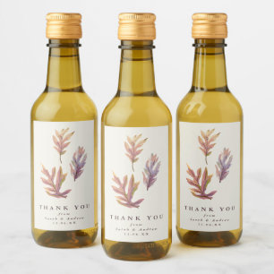 Herbstlaube Hochzeit danke Weinlabel Weinetikett