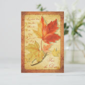 Herbstlaube Hochzeit speichern das Datum der Ankün Save The Date (Stehend Vorderseite)