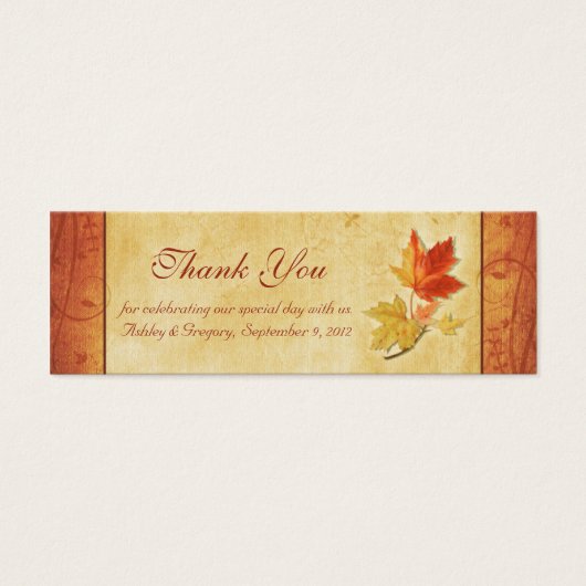 Herbstlaube Hochzeit Vielen Dank für Ihre Liebesma (Vorderseite)