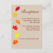 Herbstlaube Hochzeitsempfang Begleitkarte (Vorderseite)