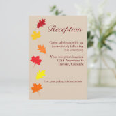 Herbstlaube Hochzeitsempfang Begleitkarte (Stehend Vorderseite)