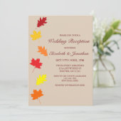 Herbstlaube Hochzeitsempfang Einladung (Stehend Vorderseite)