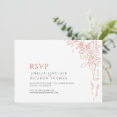 Herbstlaube Hochzeitsempfang in orange Save The Date (Stehend Vorderseite)