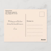 Herbstlaube & Horn von viel Erntedank Postkarte (Rückseite)