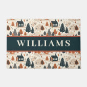Herbstlaube im Bauernhof Familienname Fußmatte (Vorderseite)