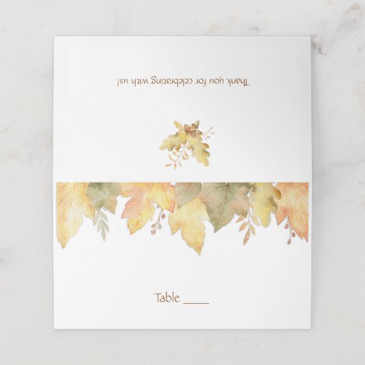 Herbstlaube im Herbst 1 | Platzkarte (Außenseite Aufgefaltet)