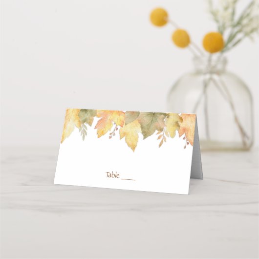 Herbstlaube im Herbst 1 | Platzkarte (Vorderseite)