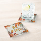 Herbstlaube im Herbst in Aquarellfarben sind nett Glasuntersetzer (Schrägansicht)