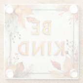 Herbstlaube im Herbst in Aquarellfarben sind nett Glasuntersetzer (Rückseite)