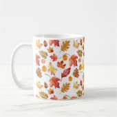 Herbstlaube im Herbst ohne Farbe - nahtloses Muste Kaffeetasse (Links)