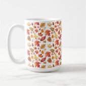 Herbstlaube im Herbst ohne Farbe - nahtloses Muste Kaffeetasse (Links)