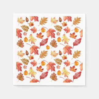 Herbstlaube im Herbst ohne Farbe - nahtloses Muste Serviette