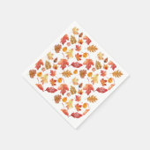 Herbstlaube im Herbst ohne Farbe - nahtloses Muste Serviette (Ecke)