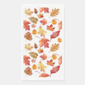 Herbstlaube im Herbst ohne Farbe - nahtloses Muste Serviette (Vorderseite)