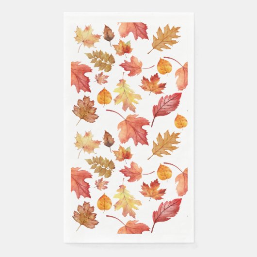 Herbstlaube im Herbst ohne Farbe - nahtloses Muste Serviette (Vorderseite)
