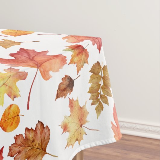 Herbstlaube im Herbst ohne Farbe - nahtloses Muste Tischdecke (Beispiel)