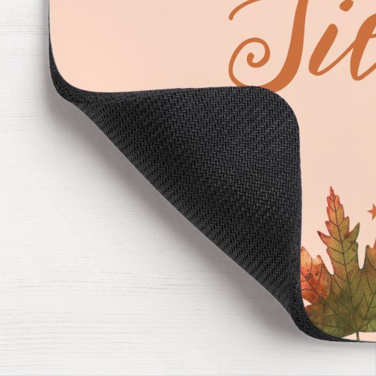 Herbstlaube im Herbst Wasserfarbe Name Mousepad (Ecke)