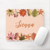 Herbstlaube im Herbst Wasserfarbe Name Mousepad (Mit Mouse)