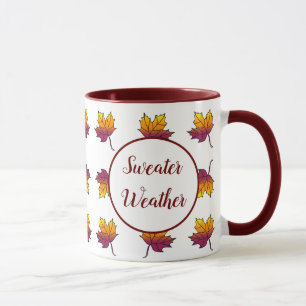 Herbstlaube im Süßwetter Herbst Saisonale Tasse