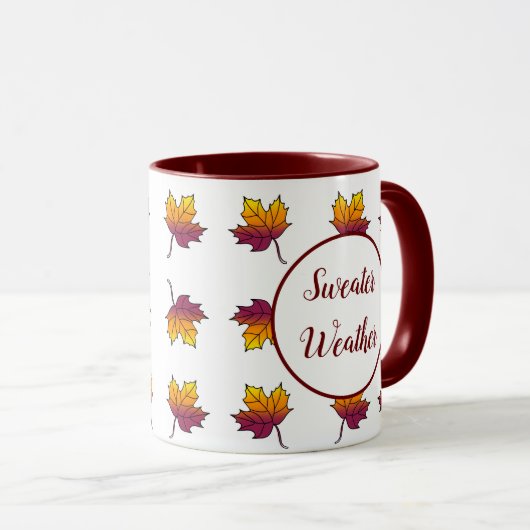 Herbstlaube im Süßwetter Herbst Saisonale Tasse (VorderseiteRechts)