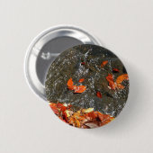 Herbstlaube im Wasserfall I Herbstfotografie Button (Vorne & Hinten)