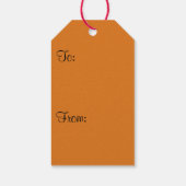 Herbstlaube im Wasserfall I Herbstfotografie Geschenkanhänger (Rückseite)