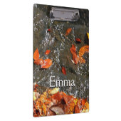 Herbstlaube im Wasserfall I Herbstfotografie Klemmbrett (Rechts)