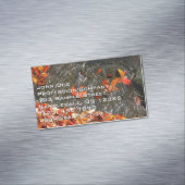Herbstlaube im Wasserfall I Herbstfotografie Magnetische Visitenkarte (Beispiel)