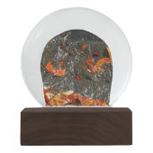 Herbstlaube im Wasserfall I Herbstfotografie Schneekugel (Vorderseite)