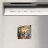 Herbstlaube im Wasserfall II Herbstfotografie Magnet (In Situ (Geschirrspüler))