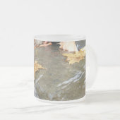 Herbstlaube im Wasserfall II Herbstfotografie Mattglastasse (VorderseiteRechts)