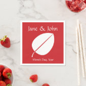 Herbstlaube in Cherry Napkins Serviette (Beispiel)