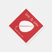 Herbstlaube in Cherry Napkins Serviette (Ecke)