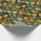 Herbstlaube in grün-gelb-orange geschenkpapier (Ecke)