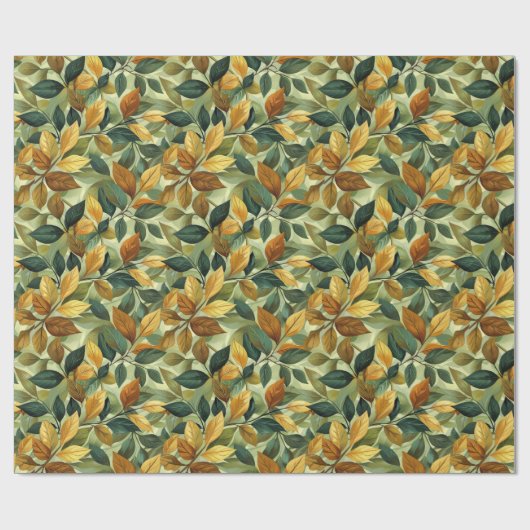 Herbstlaube in grün-gelb-orange geschenkpapier (Flach)