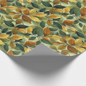Herbstlaube in grün-gelb-orange geschenkpapier (Ecke)