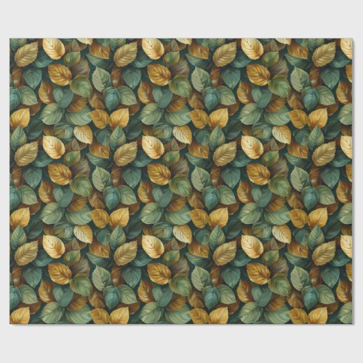 Herbstlaube in grün-gelb-orange geschenkpapier (Flach)