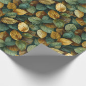 Herbstlaube in grün-gelb-orange geschenkpapier (Ecke)