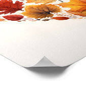 Herbstlaube in Herzdruckform Poster (Ecke)