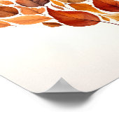 Herbstlaube in Herzdruckform Poster (Ecke)
