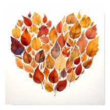 Herbstlaube in Herzdruckform