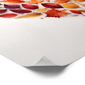 Herbstlaube in Herzdruckform Poster (Ecke)