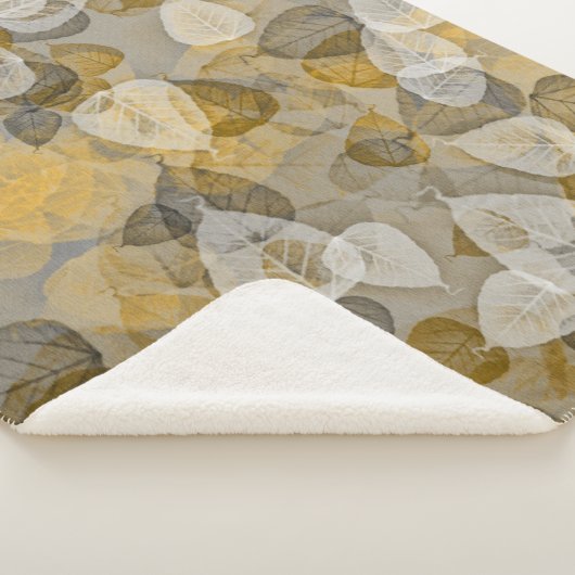 Herbstlaube in Mute Taupe Brown Gelb Sherpadecke (3/4)