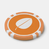 Herbstlaube in Orange Pokerchips (Einzeln)