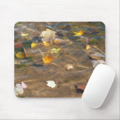 Herbstlaube in Pond Water Nature Fotografie Mousepad (Mit Mouse)