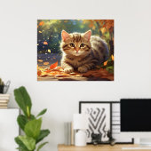 *~* Herbstlaube Kätzchen 5:4 Kätzchen AP68 Poster (Heimbüro)