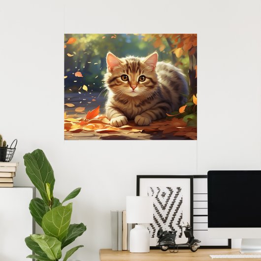 *~* Herbstlaube Kätzchen 5:4 Kätzchen AP68 Poster (Heimbüro)