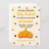 Herbstlaube Kürbisdusche Einladung (Vorne/Hinten)